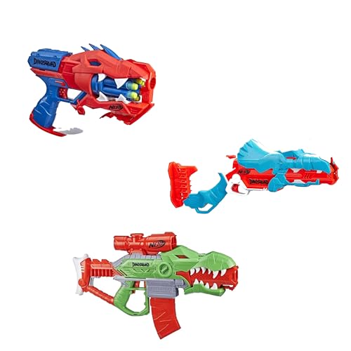NERF - DinoSquad Raptor-Slash & DinoSquad Rex-Rampage & DinoSquad Tricerablast Dreier-Pack-Combo von NERF