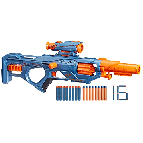 NERF Elite 2.0 Eaglepoint RD-8 Blaster, 8-Dart Trommel, Abnehmbares Fernrohr und Abnehmbarer Lauf, 16 Darts, Bolzen, Mehrfarbig NERF Elite 2.0 Eaglepoint RD-8 Blaster, 8-Dart Trommel, Abnehmbares Fernrohr und Abnehmbarer Lauf, 16 Darts, Bolzen, Mehrfarbig von NERF