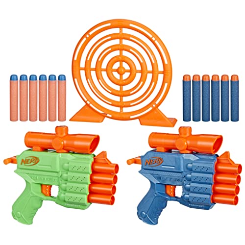 NERF Elite 2.0 Face Off Zielscheiben-Set, inkl. 2 Dart-Blastern & Zielscheibe & 12 Elite-Darts, Spielzeug-Schaumstoff-Blaster für Outdoor-Spiele für Kinder NERF Elite 2.0 Face Off Zielscheiben-Set, inkl. 2 Dart-Blastern & Zielscheibe & 12 Elite-Darts, Spielzeug-Schaumstoff-Blaster für Outdoor-Spiele für Kinder von NERF