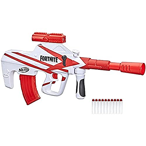 Nerf Fortnite B-AR motorisierter Dart-Blaster, Fortnite Konvergenz-Lackierung, motorisierter 10-Dart Blaster, Clip-Magazin, 10 Darts von NERF