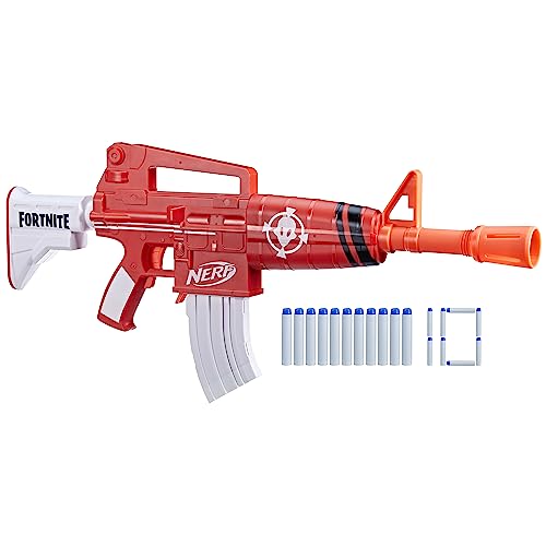 NERF Fortnite Insightful Motorized Blaster, Insightful Wrap, 10 Dart Clip, 10 Elite Darts, Outdoor Play von NERF