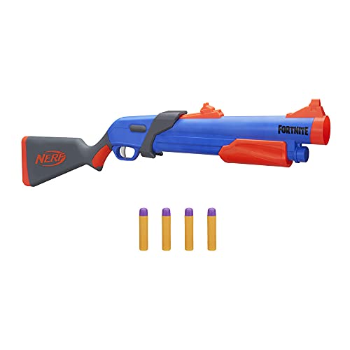 NERF Fortnite Pump SG Blaster, Pump-Action Blaster, Hinterlader, 4 Mega Darts, für Kids, Jugendliche und Erwachsene von NERF