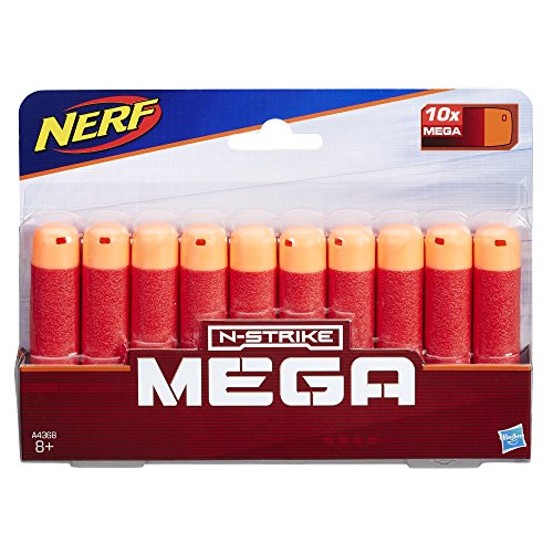 NERF Hasbro A4368EU4 - Mega 10er Dart Nachfüllpack, Spielzeugblasterzubehör von NERF