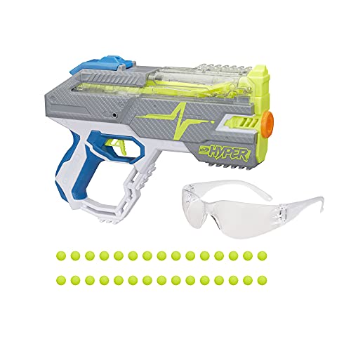 NERF Hyper Rush-40 Pump-Action Blaster, 30 Hyper Rounds, Eyewear, Up to 110 FPS Velocity, Easy Reload, Holds Up to 40 Rounds NERF Hyper Rush-40 Pump-Action Blaster, 30 Hyper Rounds, Eyewear, Up to 110 FPS Velocity, Easy Reload, Holds Up to 40 Rounds von NERF
