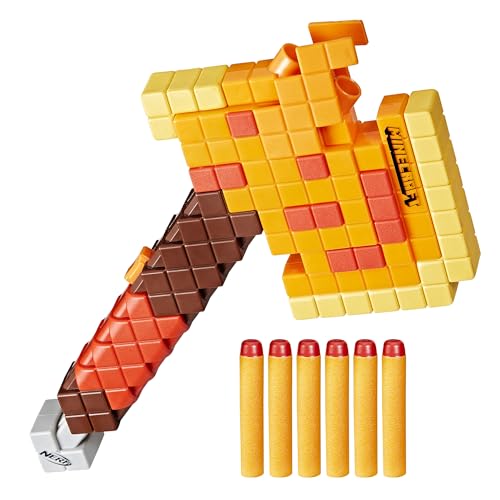 NERF Minecraft Firebrand, Dart Blasting Axe, 6 Elite Foam Darts, Design Inspired by Minecraft Axe in The Game, Pull Down Priming, Minecraft Toys NERF Minecraft Firebrand, Dart Blasting Axe, 6 Elite Foam Darts, Design Inspired by Minecraft Axe in The Game, Pull Down Priming, Minecraft Toys von NERF