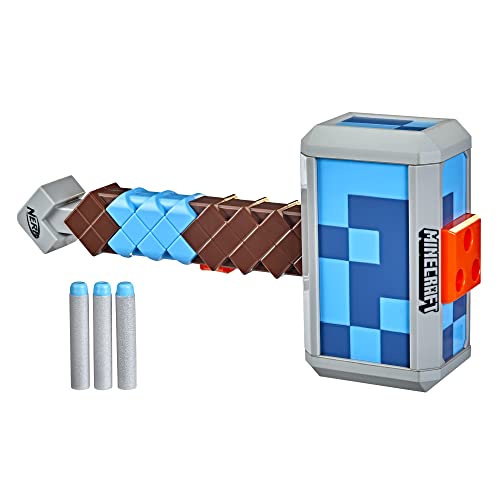 NERF Minecraft Stormlander Dart-Strahlhammer, Feuer 3 Darts, inklusive 3 Offiziellen Elite Darts, Pull-Back Priming Handle NERF Minecraft Stormlander Dart-Strahlhammer, Feuer 3 Darts, inklusive 3 Offiziellen Elite Darts, Pull-Back Priming Handle von NERF