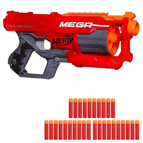 NERF - N-Strike Elite Mega CycloneShock - Spielzeugblaster inkl. 6 Darts & 30 Extra-Darts NERF - N-Strike Elite Mega CycloneShock - Spielzeugblaster inkl. 6 Darts & 30 Extra-Darts von NERF