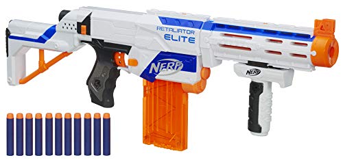 NERF N-Strike Elite Retaliator, Spielzeugblaster mit Abnehmbarer Schulterstütze, Laufverlängerung und Handgriff, in verschiedenen Ausführung NERF N-Strike Elite Retaliator, Spielzeugblaster mit Abnehmbarer Schulterstütze, Laufverlängerung und Handgriff, in verschiedenen Ausführung von NERF