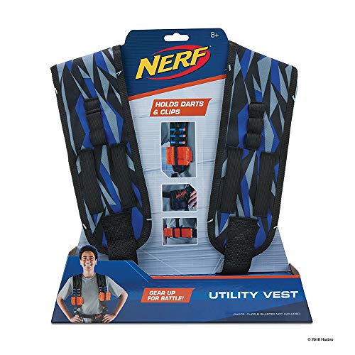 Nerf NER0155 Elite Utility-Weste, Uni, Blau/Grau, one Size von NERF