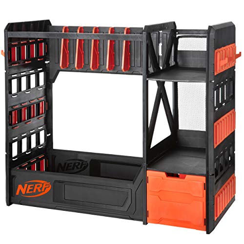 NERF NER0262 Farbwechsel Blaster Rack, schwarz/orange, One Size von NERF