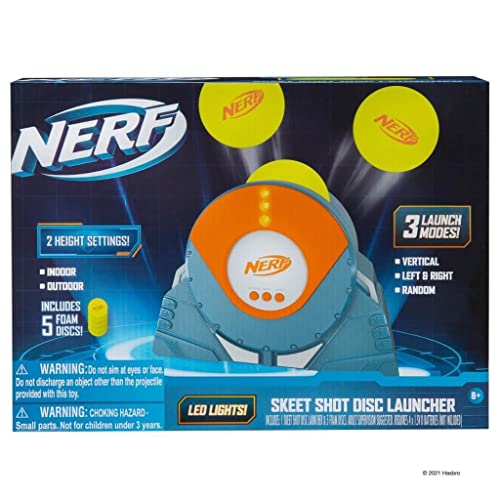 NERF NER0289 - Skeet Wurfscheiben Launcher, Zielscheibe mit Sound und Display, Spielzeug ab 8 Jahren von NERF