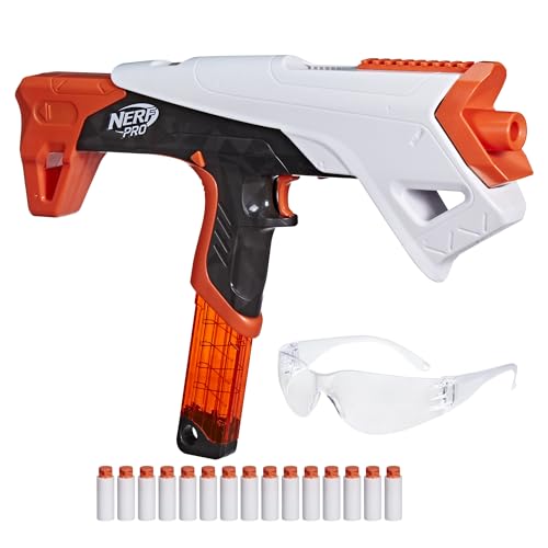 NERF Pro Torrent Halb-Length-Dartblaster, 150 FPS, 15 pro halblange Darts, 15-Dart-Magazin, Pump-Action, Brillen, Geschenke für Teenager, ab 14 Jahren NERF Pro Torrent Halb-Length-Dartblaster, 150 FPS, 15 pro halblange Darts, 15-Dart-Magazin, Pump-Action, Brillen, Geschenke für Teenager, ab 14 Jahren von NERF
