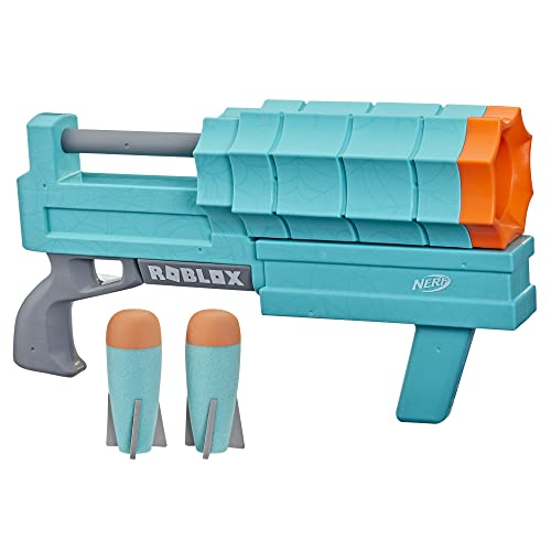 NERF Roblox Sharkbite: Web Launcher Rocker Blaster, inkl. Code zum Einlösen von exklusivem virtuellem Gegenstand, 2 Raketen, Pump-Aktion NERF Roblox Sharkbite: Web Launcher Rocker Blaster, inkl. Code zum Einlösen von exklusivem virtuellem Gegenstand, 2 Raketen, Pump-Aktion von NERF