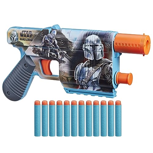 NERF Star Wars The Mandalorian Dart Blaster, 12 Elite Darts, Interner Clip, Spielzeug Foam Blaster für 8 Jahre alte Jungen & Mädchen & Up NERF Star Wars The Mandalorian Dart Blaster, 12 Elite Darts, Interner Clip, Spielzeug Foam Blaster für 8 Jahre alte Jungen & Mädchen & Up von NERF