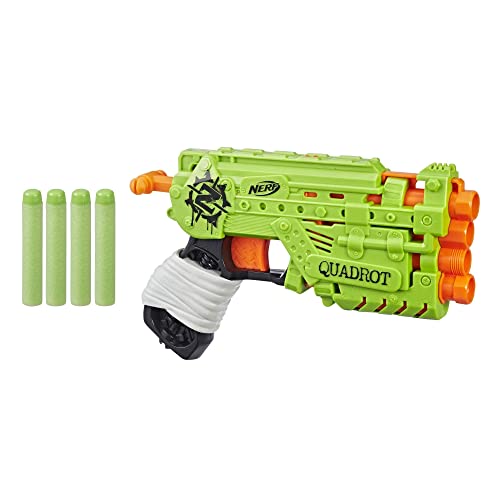 NERF Zombie Strike Quadrot, Spielzeugblaster mit 4 Läufen von NERF