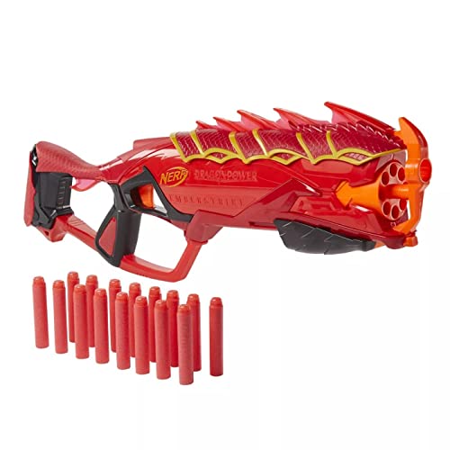 Nerf DragonPower Emberstrike Blaster, Inspired by Dungeons and Dragons, 8-Dart Drum, 16 Nerf Darts, Dart Storage Nerf DragonPower Emberstrike Blaster, Inspired by Dungeons and Dragons, 8-Dart Drum, 16 Nerf Darts, Dart Storage von NERF