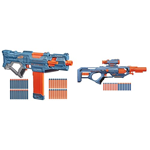 Nerf E9481F03 Elite 2 Turbine CS-18 motorisierter Blaster, 36 Nerf Darts, 18-Dart Clip-Magazin, mit Erweiterungsoptionen & Elite 2.0 Eaglepoint RD-8 Blaster, 8-Dart Trommel, 16 Nerf Darts, Bolzen Nerf E9481F03 Elite 2 Turbine CS-18 motorisierter Blaster, 36 Nerf Darts, 18-Dart Clip-Magazin, mit Erweiterungsoptionen & Elite 2.0 Eaglepoint RD-8 Blaster, 8-Dart Trommel, 16 Nerf Darts, Bolzen von NERF