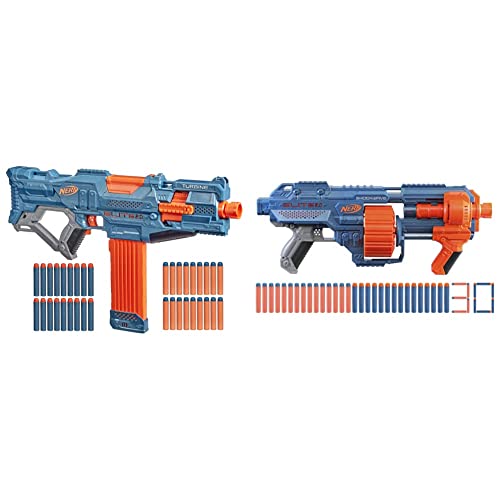 Nerf E9481F03 Elite 2 Turbine CS-18 motorisierter Blaster, 36 Nerf Darts, 18-Dart Clip-Magazin & E9527F03 Nerf Elite 2 Shockwave RD-15 Blaster, 30 Nerf Darts, 15-Dart Rotationstrommel Nerf E9481F03 Elite 2 Turbine CS-18 motorisierter Blaster, 36 Nerf Darts, 18-Dart Clip-Magazin & E9527F03 Nerf Elite 2 Shockwave RD-15 Blaster, 30 Nerf Darts, 15-Dart Rotationstrommel von NERF