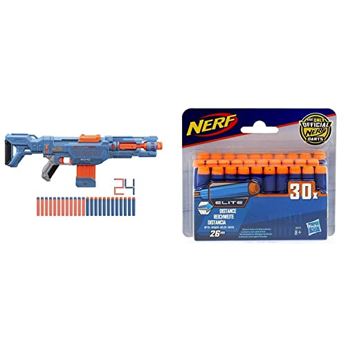 Nerf E9533EU4 Elite 2 Echo CS-10 Blaster – 24 Nerf Darts, 10-Dart Clip-Magazin, abnehmbare Schulterstütze und Laufverlängerung & A0351EU6 Hasbro A0351 N-Strike Elite 30er Dart Nachfüllpack Nerf E9533EU4 Elite 2 Echo CS-10 Blaster – 24 Nerf Darts, 10-Dart Clip-Magazin, abnehmbare Schulterstütze und Laufverlängerung & A0351EU6 Hasbro A0351 N-Strike Elite 30er Dart Nachfüllpack von NERF