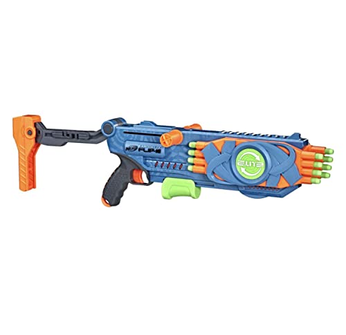 Nerf Elite 2.0 Flipshots Flip-16 Blaster mit 16 Dart-Läufen für doppelte Feuerkraft, Kapazität für 16-Darts, 16 Nerf Elite Darts von NERF