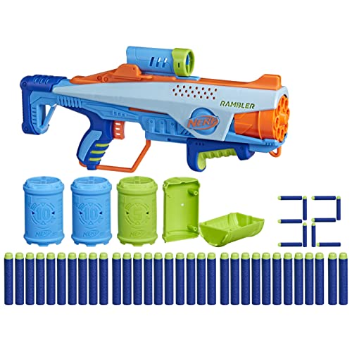 Nerf Elite Junior Rookie Pack, Easy-Play Blaster, 32 Nerf Elite Darts, 4 Ziele von NERF