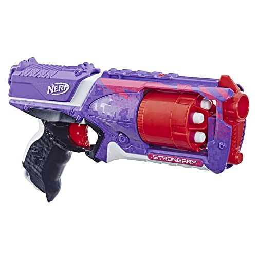 Nerf Elite Strongarm lilafarbener Blaster – Rotationstrommel, Schnellfeuer, 6 Nerf Elite Darts – für Kinder, Teenager, Erwachsene Nerf Elite Strongarm lilafarbener Blaster – Rotationstrommel, Schnellfeuer, 6 Nerf Elite Darts – für Kinder, Teenager, Erwachsene von NERF