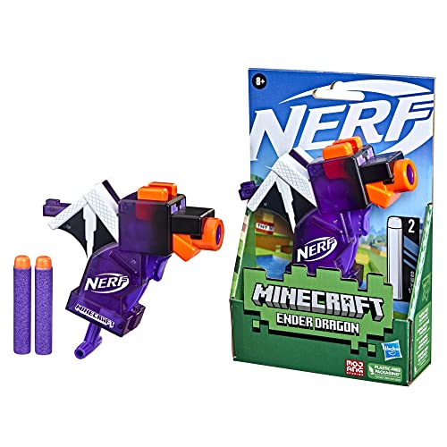 Nerf MicroShots Minecraft Ender Drache Mini Blaster, Minecraft Drachenmob Design, inklusive 2 offiziellen Nerf Elite-Darts, Priming Handle Nerf MicroShots Minecraft Ender Drache Mini Blaster, Minecraft Drachenmob Design, inklusive 2 offiziellen Nerf Elite-Darts, Priming Handle von NERF