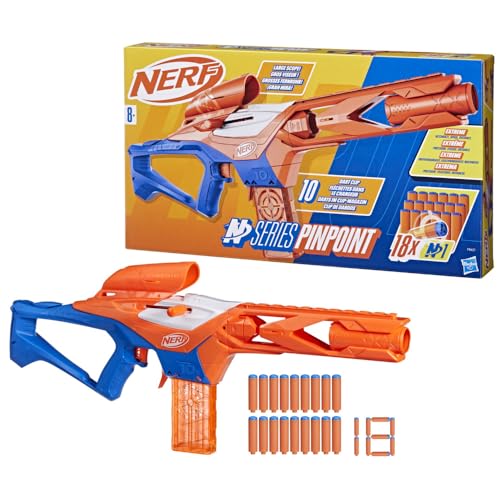 Nerf N Series Pinpoint Blaster, mit 10er Clip-Magazin und 18 Nerf Darts, nur mit Nerf N1 Darts kompatibel, Blaster für Fortgeschrittene, Jungen und Mädchen Nerf N Series Pinpoint Blaster, mit 10er Clip-Magazin und 18 Nerf Darts, nur mit Nerf N1 Darts kompatibel, Blaster für Fortgeschrittene, Jungen und Mädchen von NERF