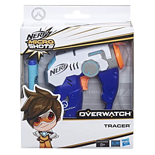 Nerf - Nerf MicroShots Overwatch Tracer und Official Nerf Darts 1, Klassiker-Blaster im Mikroformat von NERF