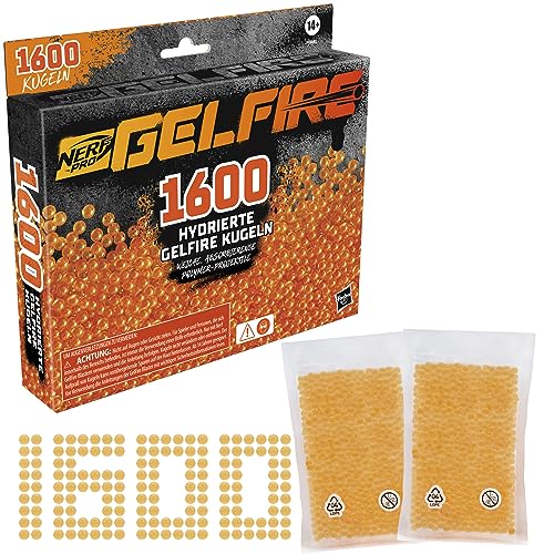 Nerf Pro Gelfire Kugeln Nachfüllpack, 1600 hydrierte Gelfire Kugeln, zur Verwendung mit Nerf Pro Gelfire Blastern von NERF