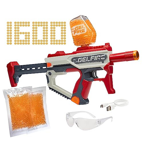 Nerf Pro Gelfire Mythic Blaster, 1600 hydrierte Gelfire Kugeln, Kugelmagazin für 800 Kugeln, mit Akku und Nerf Brille Nerf Pro Gelfire Mythic Blaster, 1600 hydrierte Gelfire Kugeln, Kugelmagazin für 800 Kugeln, mit Akku und Nerf Brille von NERF