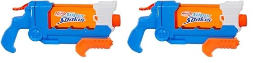 Nerf Super Soaker Flip Fill Wasserblaster, Spritzpistole mit 4 Modi, schnelles Befüllen, Outdoor-Spielzeug mit 887 ml Tank, für Jungen und Mädchen (Packung mit 2) von NERF