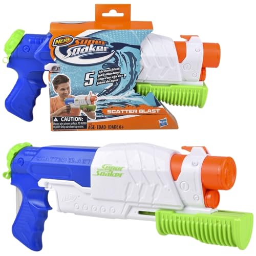 Super soaker Nerf Wasserpistole, Spielzeug scatterblast Blaster – 5 Stream Blast – Schießt 10 m weit von NERF