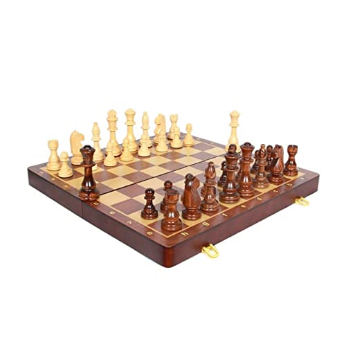 Traditionelle Spiele Schach Holzschachspiel 17 '' X 17 '' , Schachspiele Für Erwachsene, Magnetisches Schachspiel, Faltbares Schachbrett-Set Traditionelle Spiele Schach Holzschachspiel 17 '' X 17 '' , Schachspiele Für Erwachsene, Magnetisches Schachspiel, Faltbares Schachbrett-Set von NESPIQ