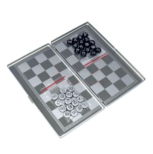 Traditionelle Spiele Schach Schach Magnetisches Metallschachspiel Aluminium-Edelstahl-Schachbrett Faltbares Tragbares Taschenschachbrett Traditionelle Spiele Schach Schach Magnetisches Metallschachspiel Aluminium-Edelstahl-Schachbrett Faltbares Tragbares Taschenschachbrett von NESPIQ
