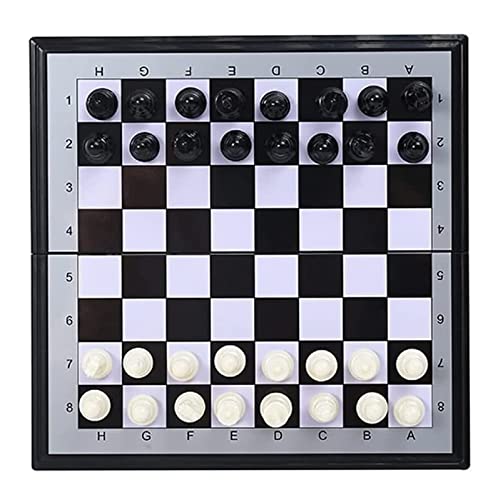 Traditionelle Spiele Schach Schachbrettspiel 7,8" Magnetschach, Faltbares Reise-Schachspiel, Tragbares ABS-Schachbrett von NESPIQ