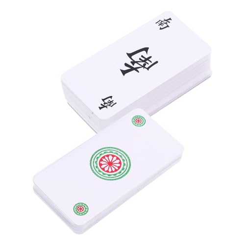 NESTINGHO 1 Satz Mahjong-Fliesen Pokerkarten Card Sleeves chinesische Mahjong-Karten Poker-Mahjong-Spielkarten Campingspielzeug Bausatz lustiges Mahjong-Kartenspielzeug Spielversorgung Suite von NESTINGHO