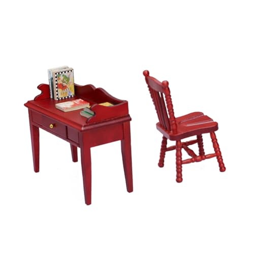 NESTINGHO 1 Set Mini Tisch Und Stuhl Set Mini Schlafzimmer Zubehör Mini Küche Spielhaus Spielzeug Mini Stuhl Aus Holz Möbelmodell Kinderspielzeug Mini Versorgung Mini von NESTINGHO