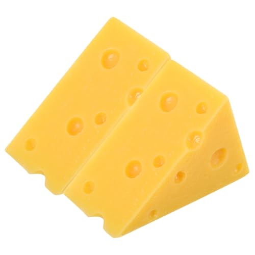NESTINGHO 2 Stück Simulationskäse Modell Käsedekorationen Heimdekorationen Lebensmittelmodelle Käse Requisiten Dekorative Käsesimulation Käseornamente Hausdekorationen Käsestatue von NESTINGHO
