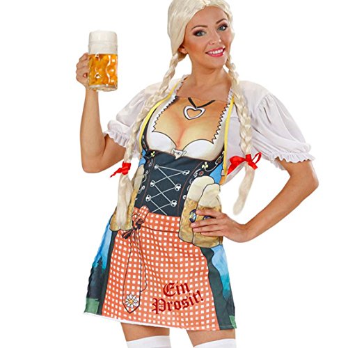 NET TOYS Bayern Frau Schürze Oktoberfest Grillschürze Gag Trachtenschürze Fun Kochschürze SIE Bayerische Party Küchenschürze Tracht Kostüm Zubehör von NET TOYS