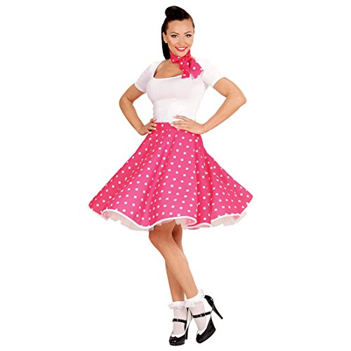 NET TOYS 50er Jahre Damenrock pink Tellerrock und Halstuch Petticoat Polka Rock Tellerrock mit Schal Fifties Kostüm 60er Jahre Damenrock Rock n Roll NET TOYS 50er Jahre Damenrock pink Tellerrock und Halstuch Petticoat Polka Rock Tellerrock mit Schal Fifties Kostüm 60er Jahre Damenrock Rock n Roll von NET TOYS
