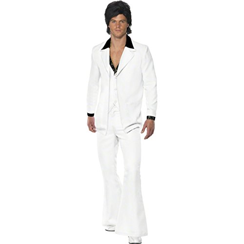 NET TOYS 70er 80er Jahre Outfit Saturday Night Fever Kostüm Weiß M 48/50 Star Kostüm John Travolta Kostüm Disco Anzug NET TOYS 70er 80er Jahre Outfit Saturday Night Fever Kostüm Weiß M 48/50 Star Kostüm John Travolta Kostüm Disco Anzug von NET TOYS