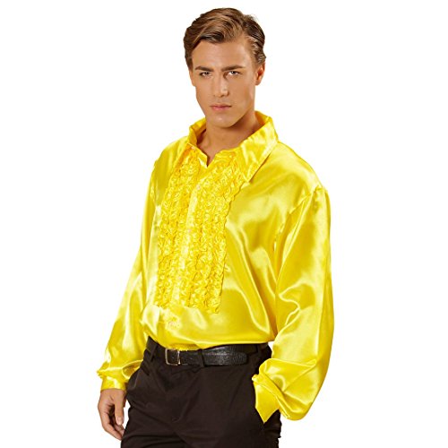 NET TOYS 70er Jahre Rüschenhemd Satinhemd Männer Gelb M/L 48-52 Satin Hemd Herren Retro Discohemd Schlager Schlagerhemd Disco Herrenkostüm Faschingskostüm NET TOYS 70er Jahre Rüschenhemd Satinhemd Männer Gelb M/L 48-52 Satin Hemd Herren Retro Discohemd Schlager Schlagerhemd Disco Herrenkostüm Faschingskostüm von NET TOYS