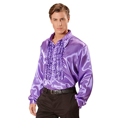 NET TOYS 70er Jahre Rüschenhemd Satinhemd Männer Lila M/L 48-52 Satin Hemd Herren Retro Discohemd Schlager Schlagerhemd Disco Herrenkostüm Faschingskostüm NET TOYS 70er Jahre Rüschenhemd Satinhemd Männer Lila M/L 48-52 Satin Hemd Herren Retro Discohemd Schlager Schlagerhemd Disco Herrenkostüm Faschingskostüm von NET TOYS