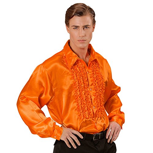 NET TOYS 70er Jahre Rüschenhemd Satinhemd Männer Orange M/L 48-52 Satin Hemd Herren Retro Discohemd Schlager Schlagerhemd Disco Herrenkostüm Faschingskostüm NET TOYS 70er Jahre Rüschenhemd Satinhemd Männer Orange M/L 48-52 Satin Hemd Herren Retro Discohemd Schlager Schlagerhemd Disco Herrenkostüm Faschingskostüm von NET TOYS