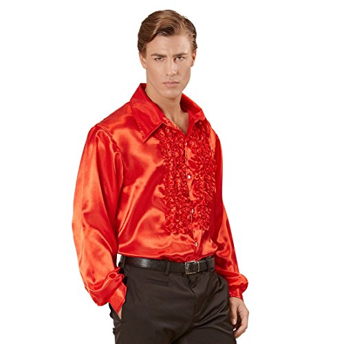 NET TOYS 70er Jahre Rüschenhemd Satinhemd Männer Rot XL 54/56 Satin Hemd Herren Retro Discohemd Schlager Schlagerhemd Disco Herrenkostüm Faschingskostüm NET TOYS 70er Jahre Rüschenhemd Satinhemd Männer Rot XL 54/56 Satin Hemd Herren Retro Discohemd Schlager Schlagerhemd Disco Herrenkostüm Faschingskostüm von NET TOYS