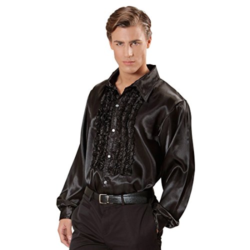 NET TOYS 70er Jahre Rüschenhemd Satinhemd Männer Schwarz XL 54/56 Satin Hemd Herren Retro Discohemd Schlager Schlagerhemd Disco Herrenkostüm Faschingskostüm NET TOYS 70er Jahre Rüschenhemd Satinhemd Männer Schwarz XL 54/56 Satin Hemd Herren Retro Discohemd Schlager Schlagerhemd Disco Herrenkostüm Faschingskostüm von NET TOYS