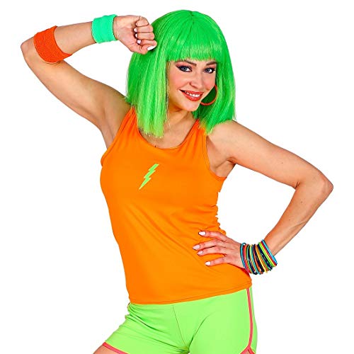 NET TOYS 80er Jahre Tank Top für Damen - Orange - Knalliges Frauen-Outfit Aerobic Achselshirt 90s - Ideal für Mottoparty & Karneval NET TOYS 80er Jahre Tank Top für Damen - Orange - Knalliges Frauen-Outfit Aerobic Achselshirt 90s - Ideal für Mottoparty & Karneval von NET TOYS