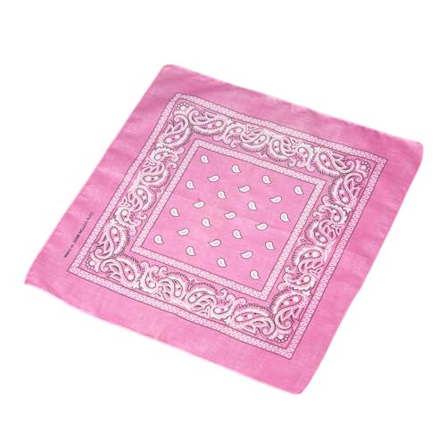 NET TOYS Angesagte Bandana - Rosa 55x55cm - Hübsches Frauen-Kostüm-Zubehör Western Halstuch Cowgirl von NET TOYS