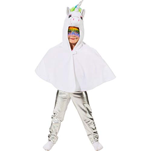 NET TOYS Angesagter Einhorn-Umhang mit Kapuze | Weiß in Größe 104, 3-4 Jahre | Hübsche Kinder-Verkleidung Fantasy | Perfekt geeignet für Kinder-Karneval & Fastnacht NET TOYS Angesagter Einhorn-Umhang mit Kapuze | Weiß in Größe 104, 3-4 Jahre | Hübsche Kinder-Verkleidung Fantasy | Perfekt geeignet für Kinder-Karneval & Fastnacht von NET TOYS